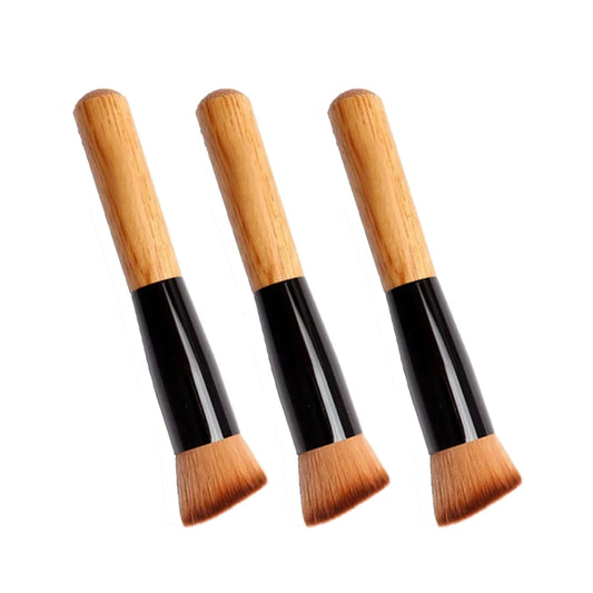 3 Pcs Slanted Head Brush Universal Women's Accessories for Girls Wood Eyeshadow